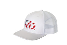 Load image into Gallery viewer, White/Black USA Flag GiiC Trucker Hats
