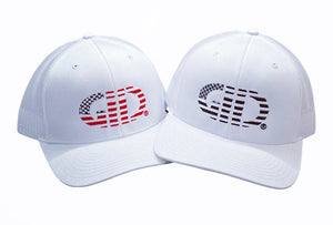 White/Black USA Flag GiiC Trucker Hats