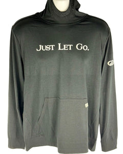NEW! Just Let Go. Black with White logo Unisex Hoodie