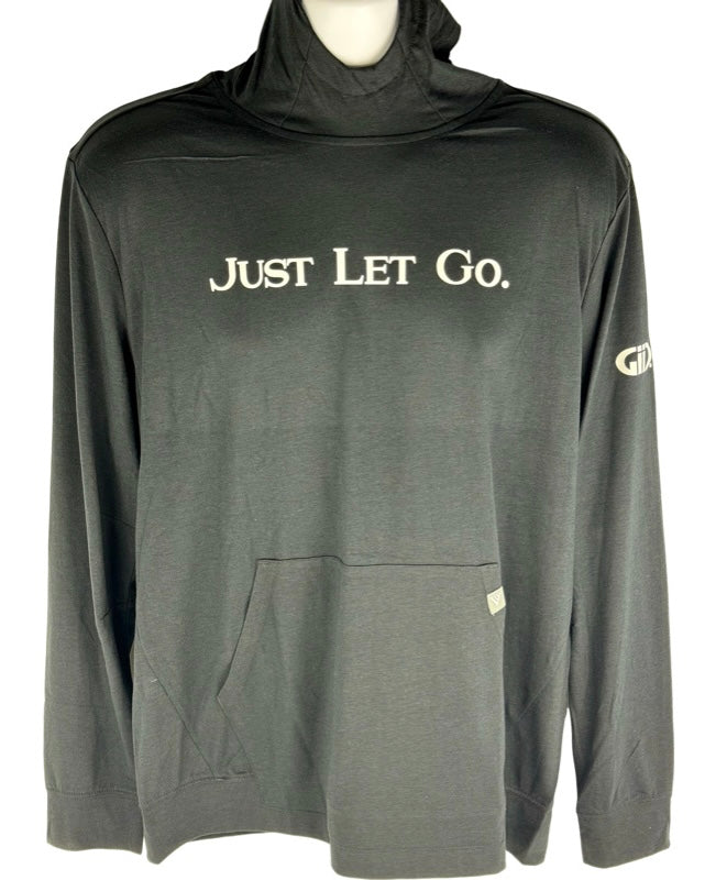 NEW! Just Let Go. Black with White logo Unisex Hoodie